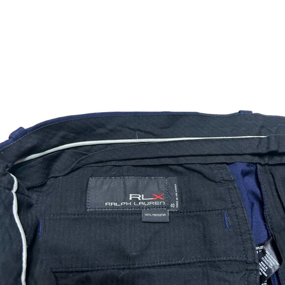 RLX Ralph Lauren Shorts Mens 40 Golf Performance Navy Blue Flat Front Stretch - Picture 5 of 7